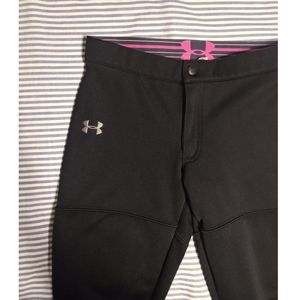 Girls Under Armour Black Athletic Softball Pants